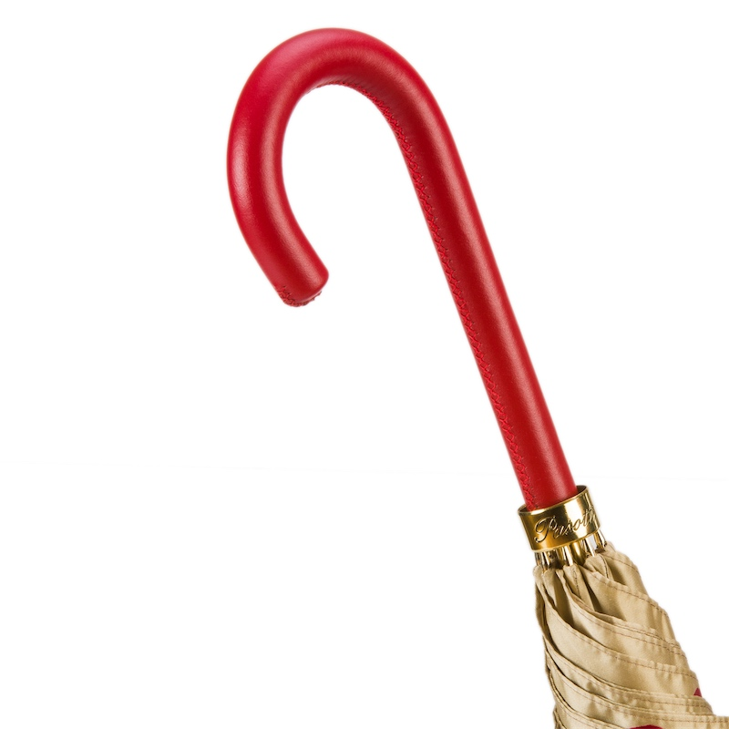 Unique Luxury Red Dahlia Umbrella – Handmade in Italy