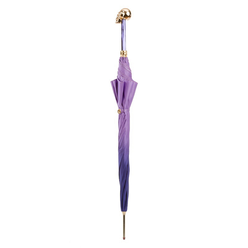 Golden Skull Purple Ombre Umbrella – Handmade in Italy