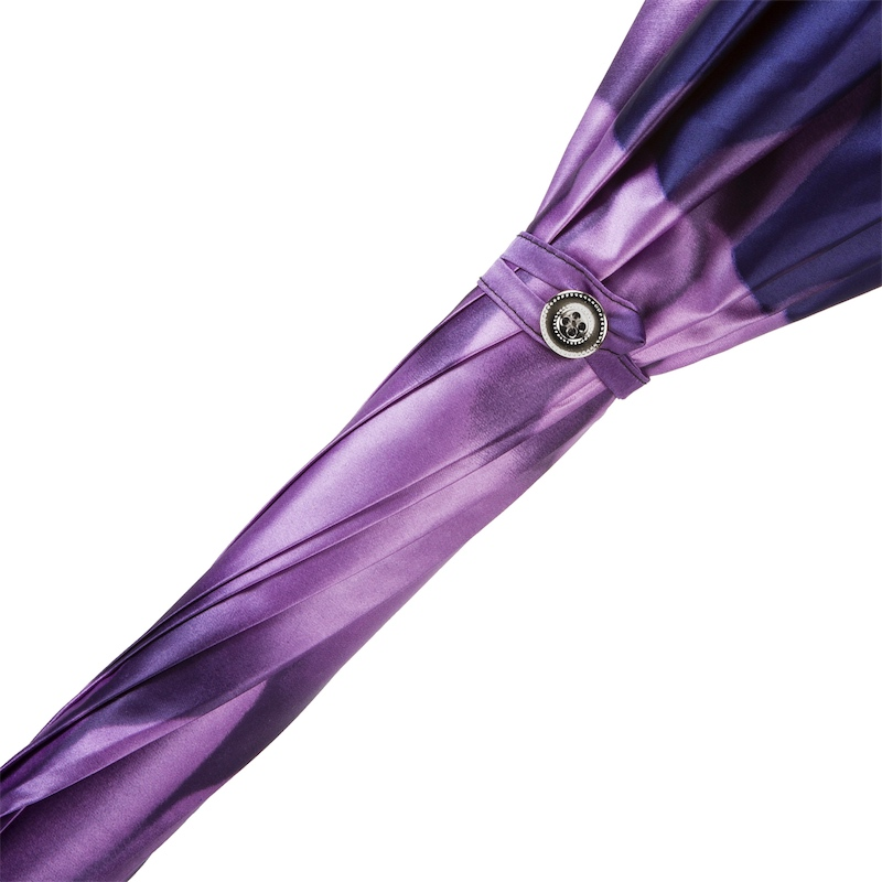 Luxury Purple Dahlia Automatic Umbrella – Handmade in Italy