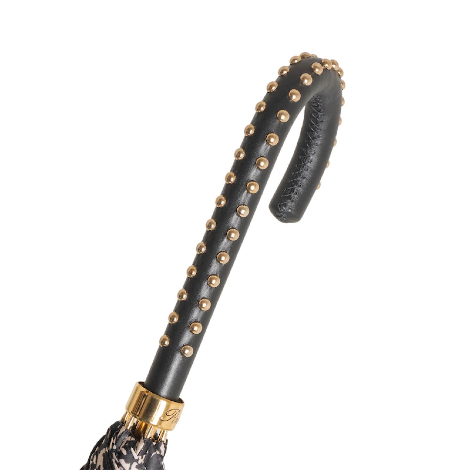 Luxury Umbrella with Studded Leather Handle – Automatic Opening