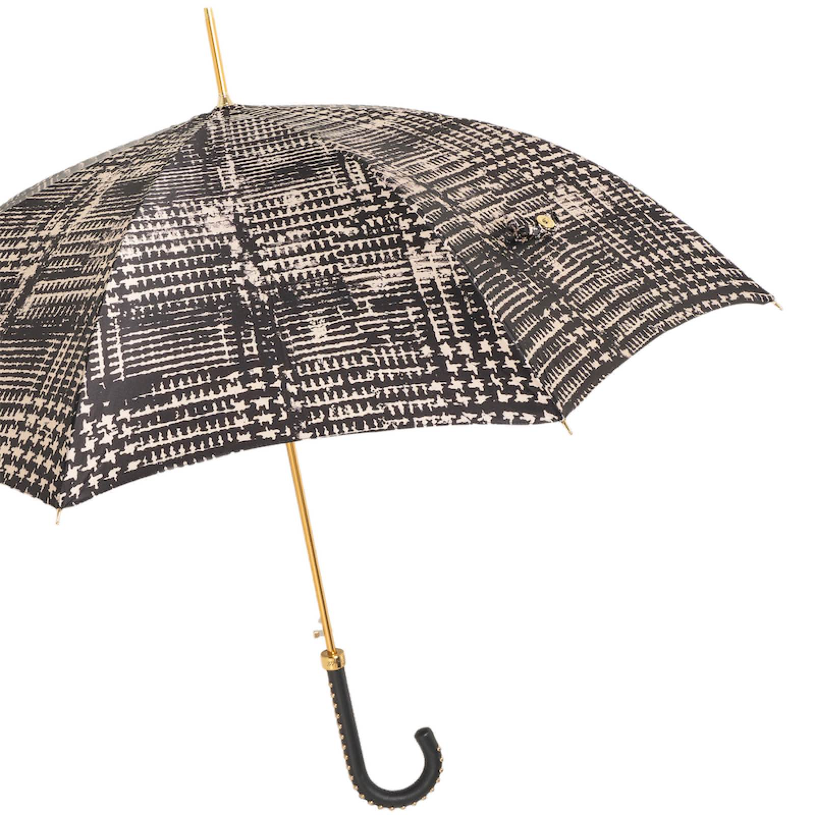 Luxury Umbrella with Studded Leather Handle – Automatic Opening