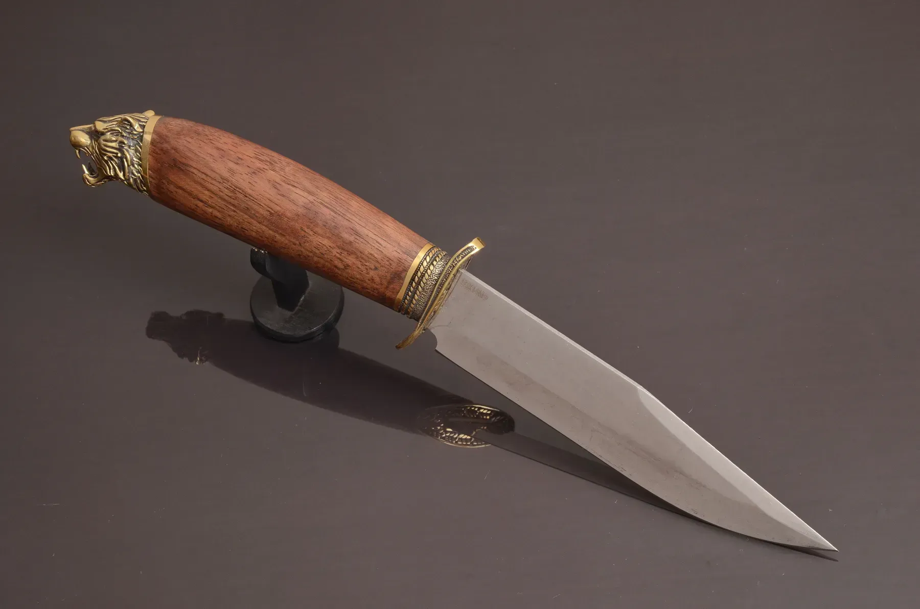 Designer Classic Stainless Steel Knife with Walnut Handle