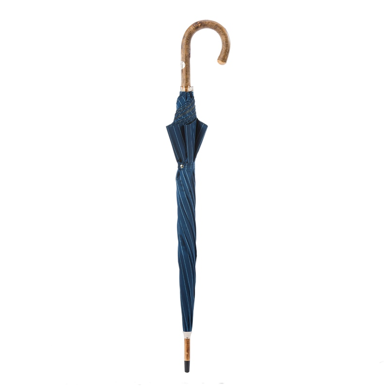Solid Stick Ash Umbrella with Knob End, Manual, Handmade in Italy