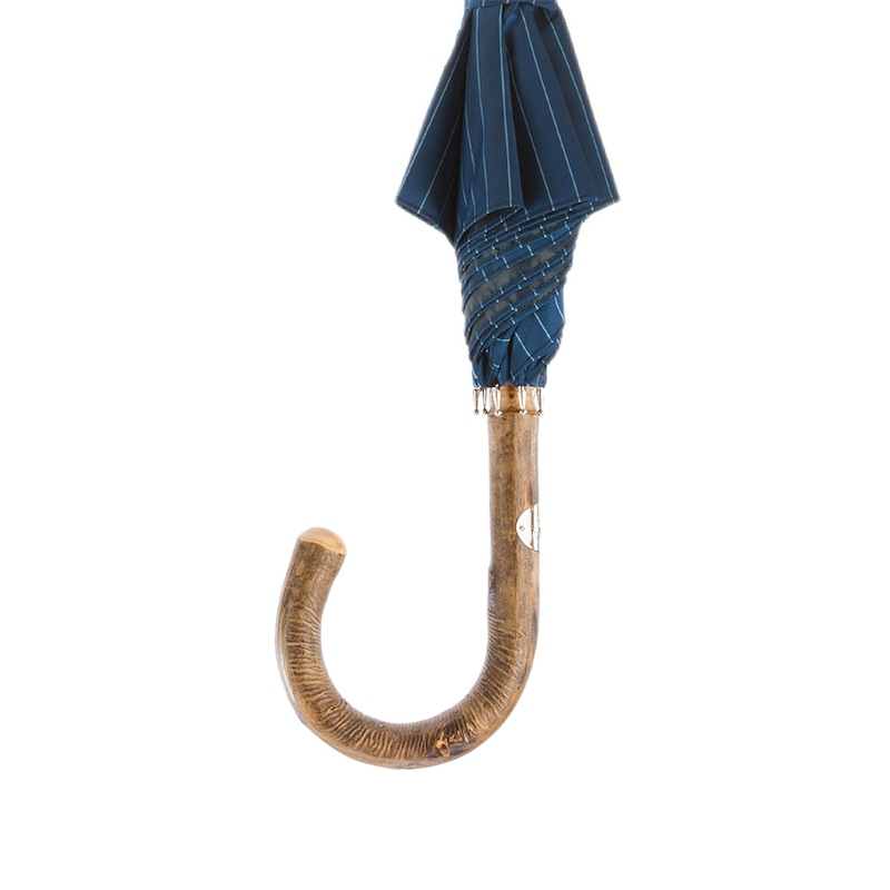 Solid Stick Ash Umbrella with Knob End, Manual, Handmade in Italy