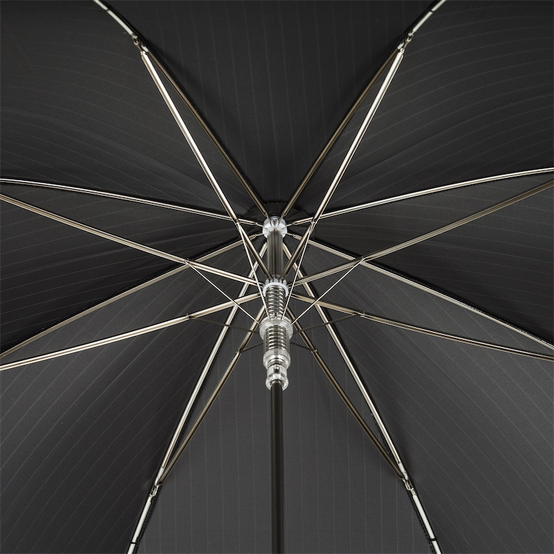 Classic Umbrella with Silver Knob Handle – Handmade Italian Luxury