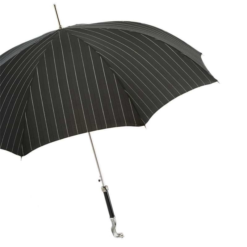 Luxury Cobra Umbrella with Brass Handle – Handmade in Italy