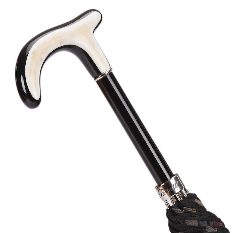 Paisley Umbrella with Genuine Water Buffalo Horn Handle