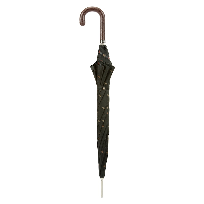 Artisanal Italian Umbrella with Leather Handle – Handmade Luxury