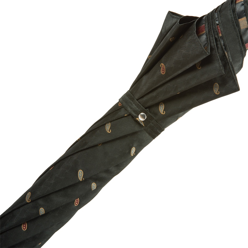 Artisanal Italian Umbrella with Leather Handle – Handmade Luxury