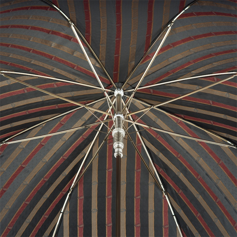 Artisanal Italian Umbrella with Leather Handle – Handmade Luxury