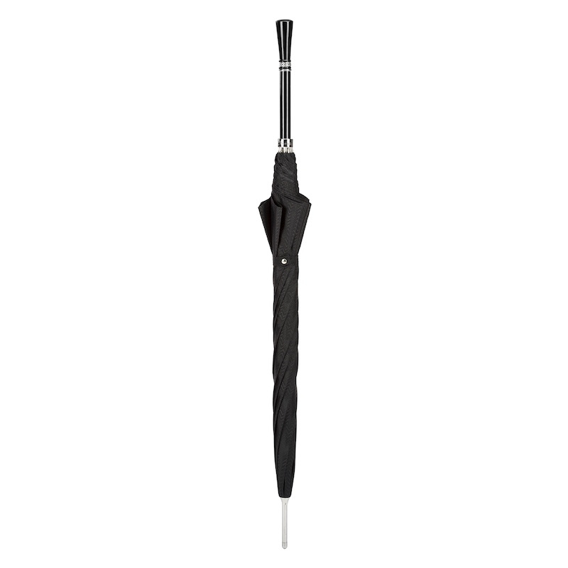 Luxury Black Gent's Umbrella – Handmade Italian Excellence