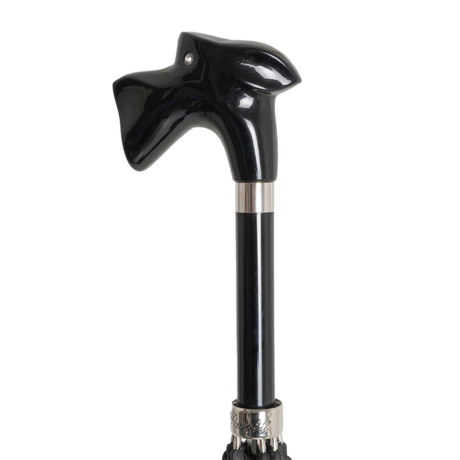 Luxury Black Schnauzer Umbrella – Handmade Italian Designer Craft