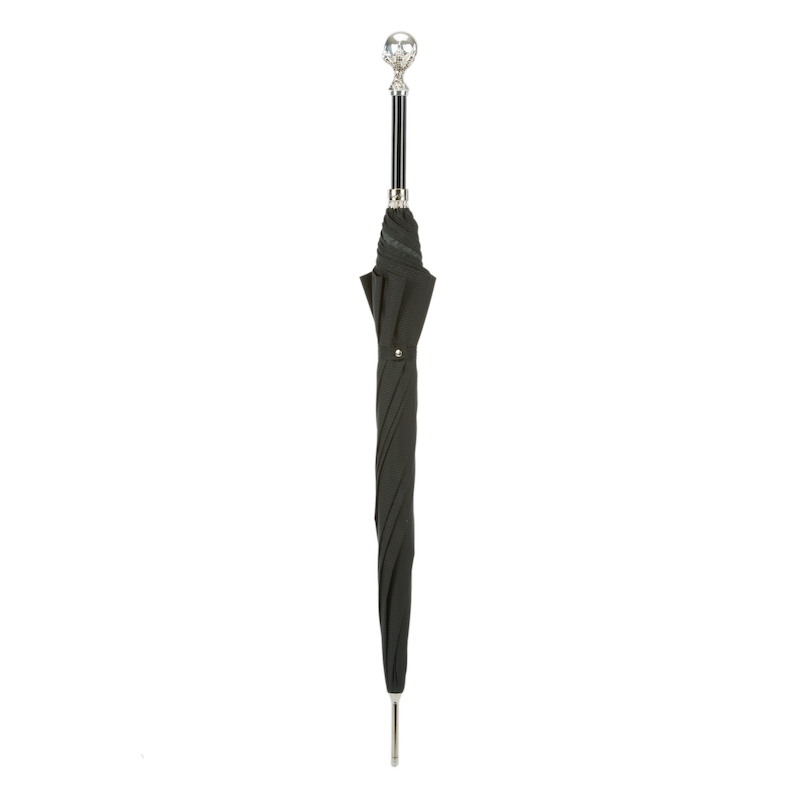 Designer Black Umbrella with Brass Claw Handle