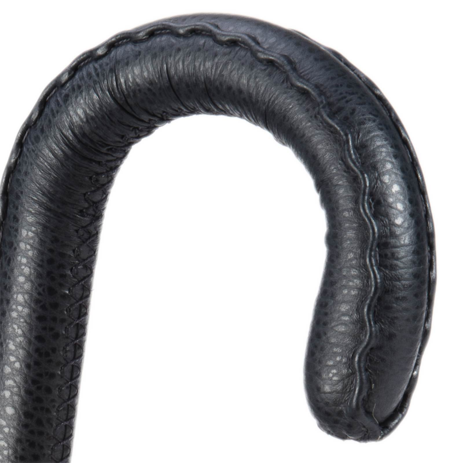 Gentleman Striped Umbrella with Leather Handle – Handmade in Italy