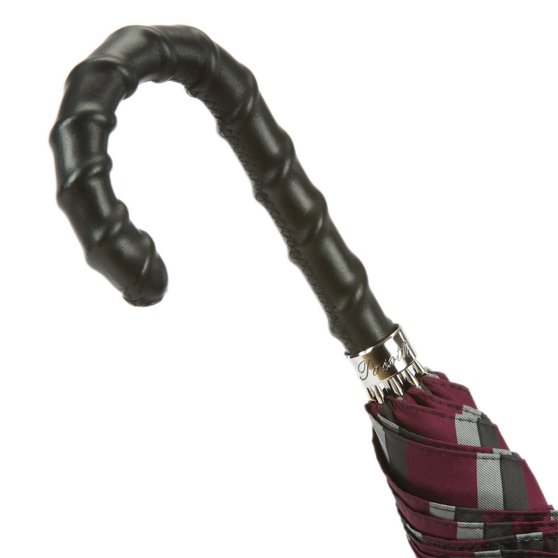 Classic Men’s Umbrella with Premium Leather Handle – Handmade in Italy