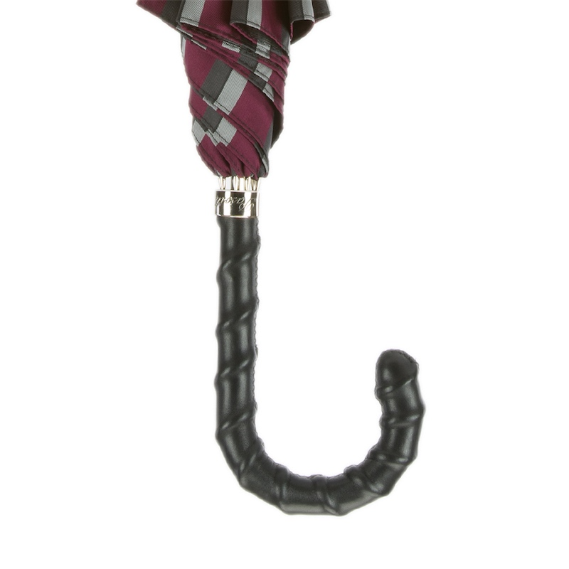 Classic Men’s Umbrella with Premium Leather Handle – Handmade in Italy