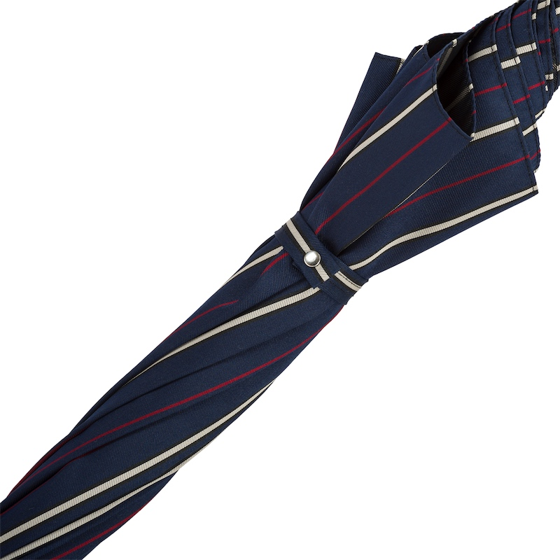 Striped Umbrella with Silver Monkey Handle – Handmade Italian Luxury