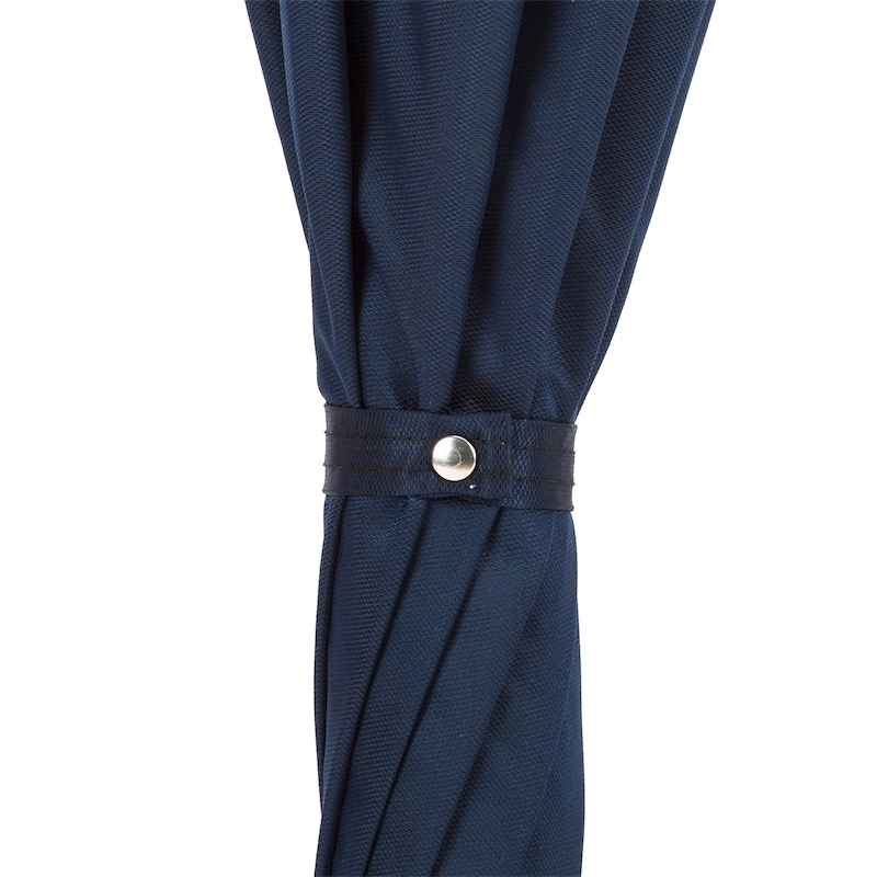 Elegant Navy Umbrella with Silver Eagle Metal Handle