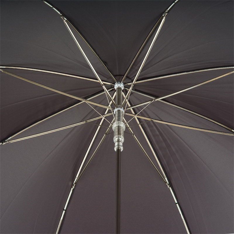 Silver Bulldog Umbrella with Metal Handle – Handmade in Italy