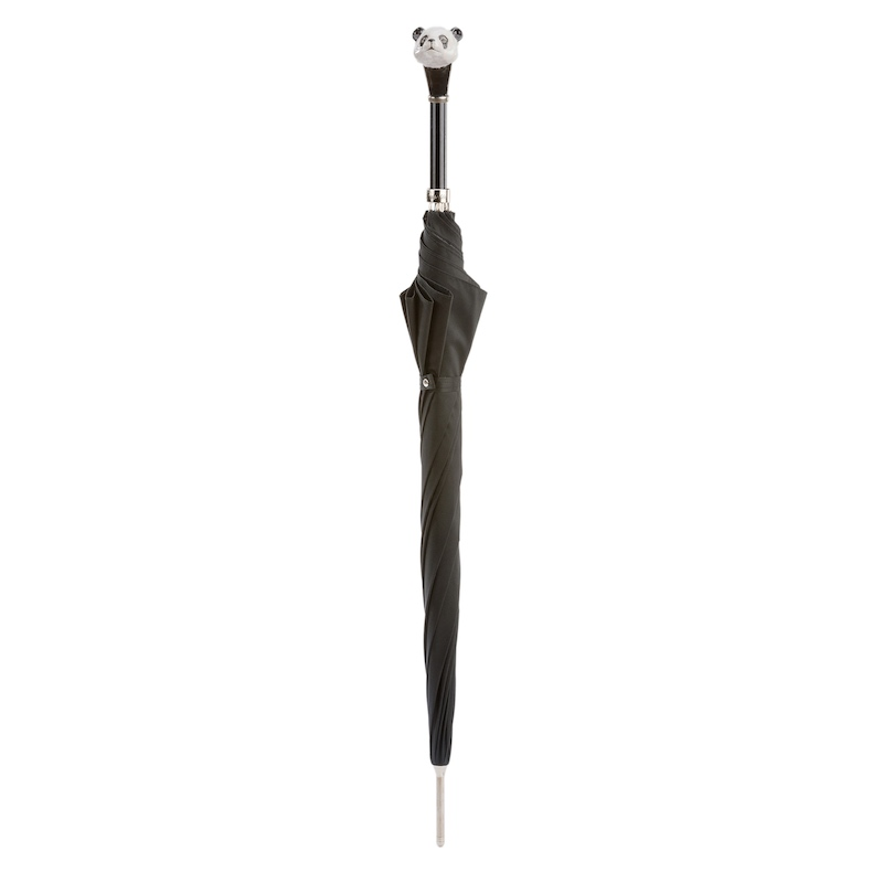 Panda Umbrella with Enameled Brass Handle – Handmade in Italy