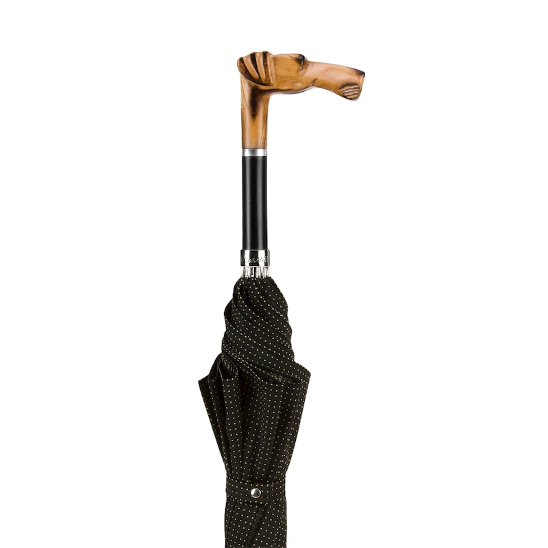 Hand Carved Great Dane Umbrella with Wooden Handle – Handmade in Italy