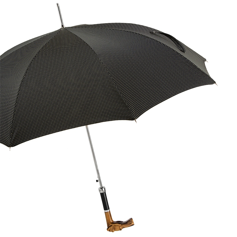 Hand Carved Great Dane Umbrella with Wooden Handle – Handmade in Italy