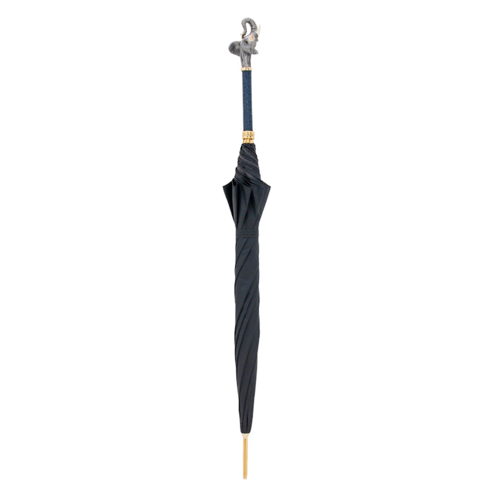 Elephant Umbrella with Enameled Brass Handle – Handmade in Italy
