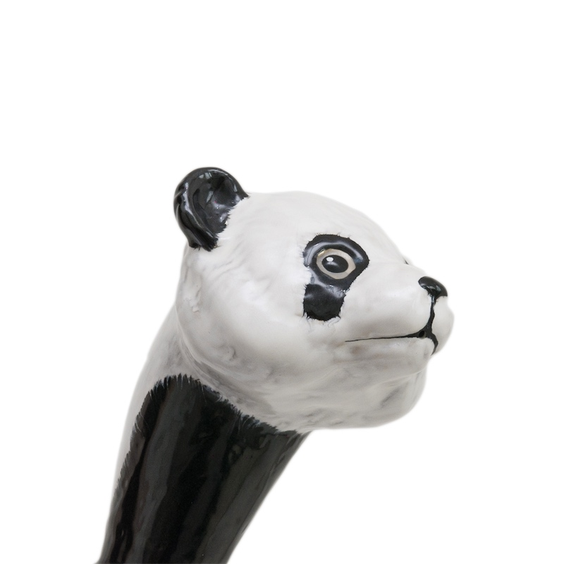 Panda Umbrella with Enameled Brass Handle – Handmade in Italy