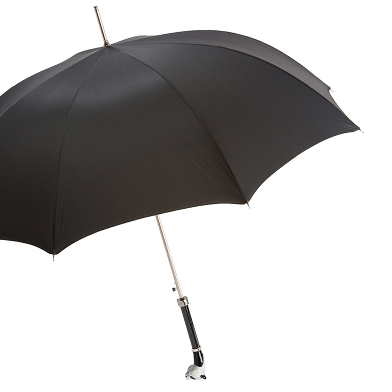 Panda Umbrella with Enameled Brass Handle – Handmade in Italy