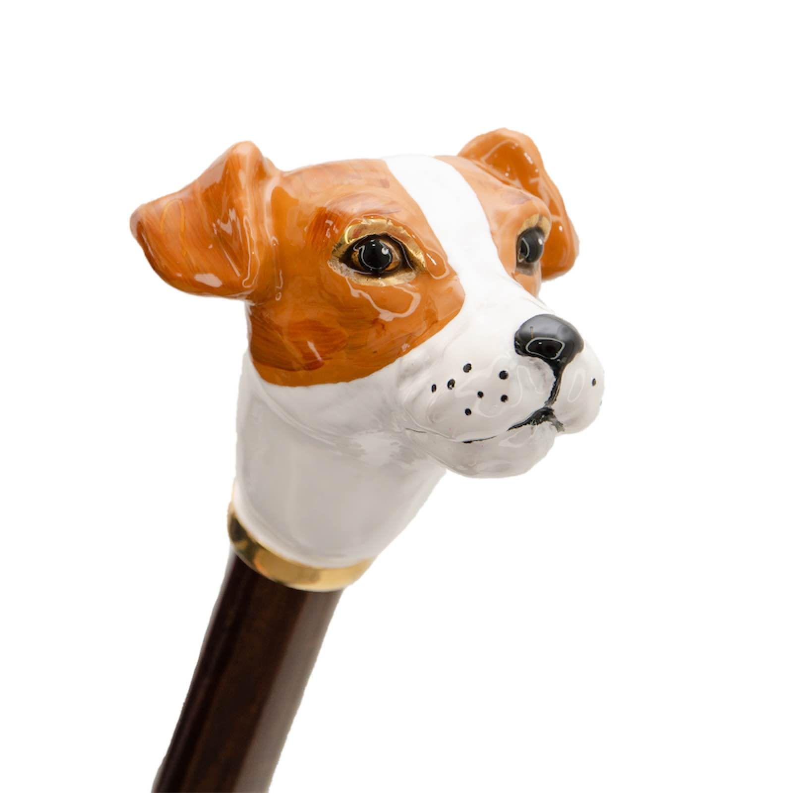 Enameled Brass Handle Jack Russell Umbrella – Handmade Italian Luxury