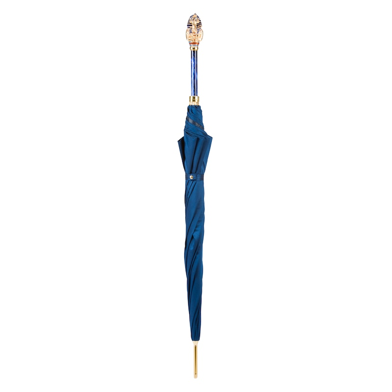 Tutankhamon Umbrella with Enameled Brass Handle – Handmade in Italy
