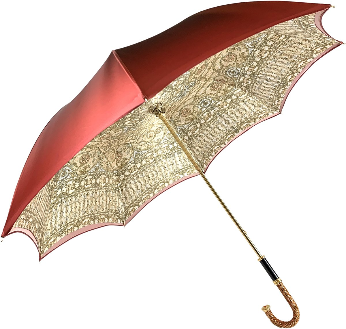 Luxurious Baroque Print Umbrella – Handmade Italian Elegance
