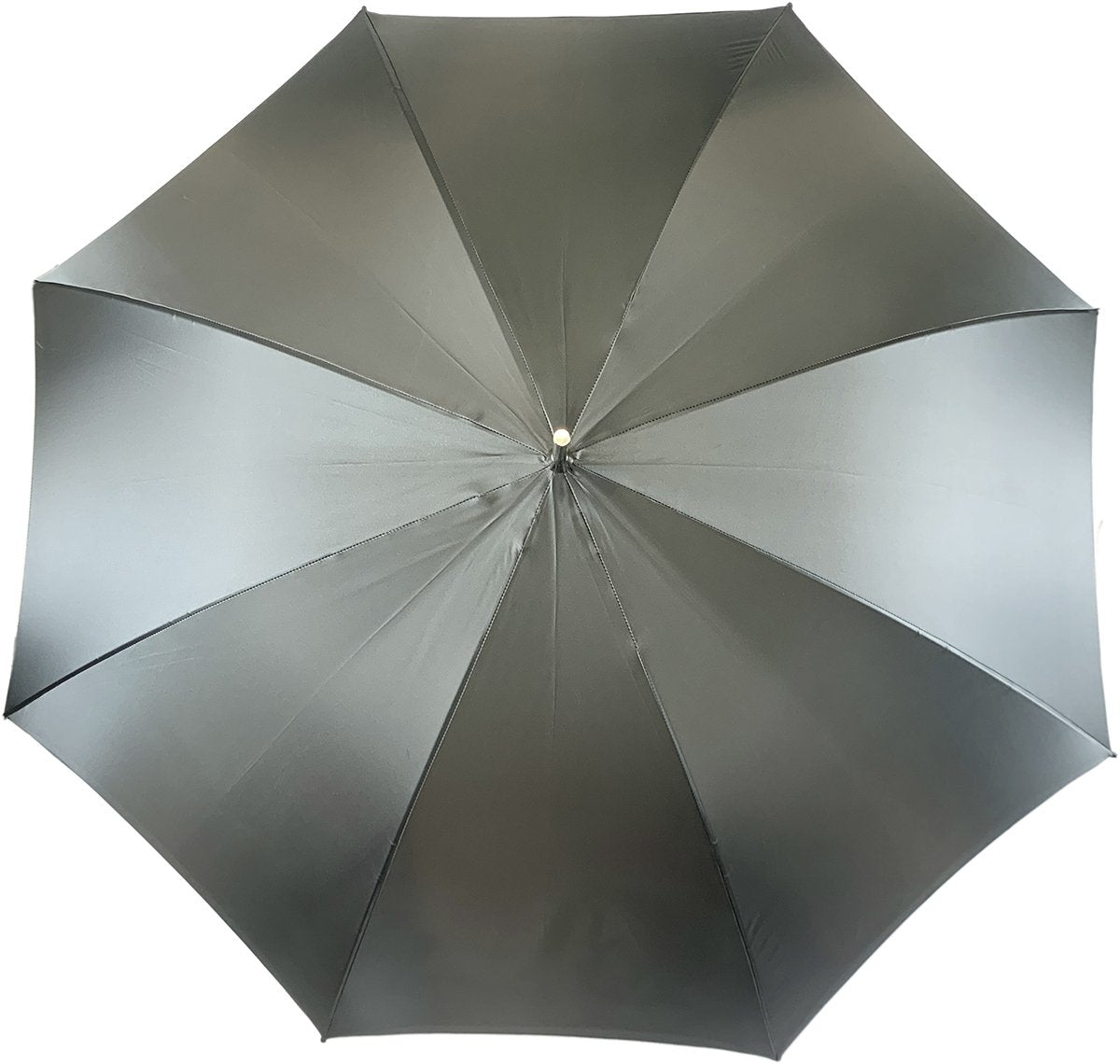 Luxury Grey Ombre Umbrella with Floral Interior and Swarovski Handle