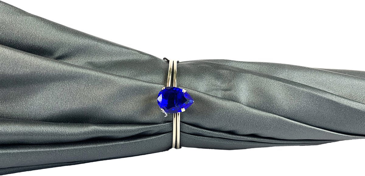 Luxury Grey Ombre Umbrella with Floral Interior and Swarovski Handle