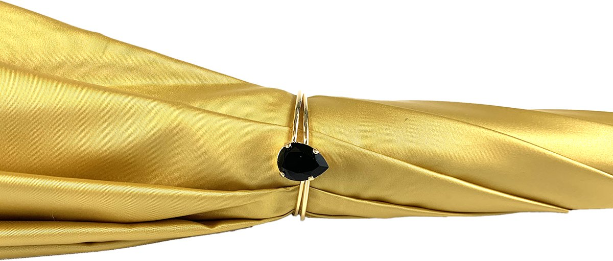 Stunning Double Canopy Yellow Gold Umbrella – Handcrafted Luxury