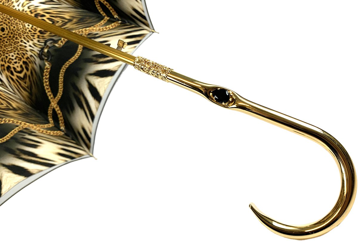 Elegant Double Cloth Umbrella in Luxurious Chocolate Tone