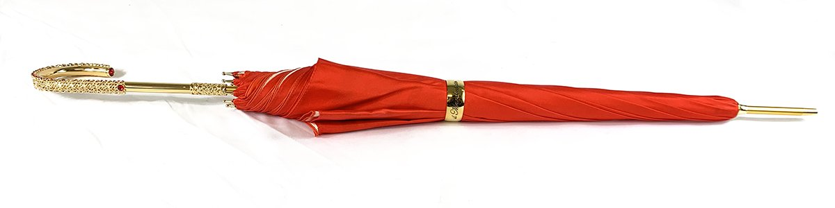 Elegant Double Cloth Umbrella with Internal Leopard Print