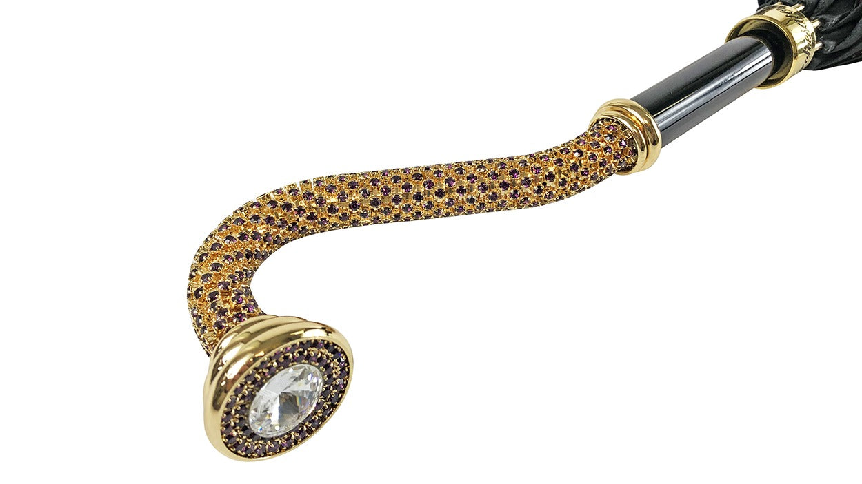 Unique Amethyst Elegance – Exclusive Plume Design Umbrella