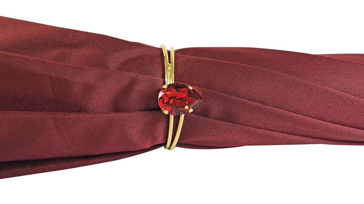 Luxury Burgundy Umbrella with Lace Interior and Swarovski Handle