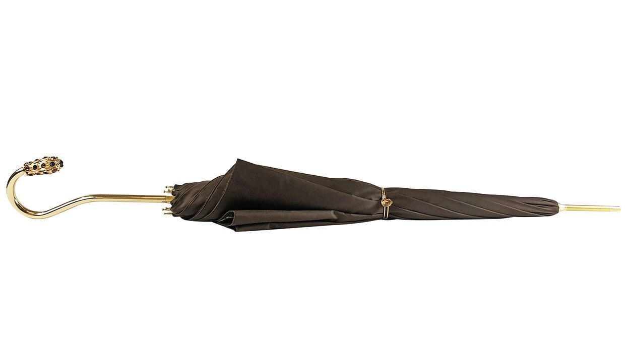 Luxury Handle Exclusive Leopard Design Umbrella