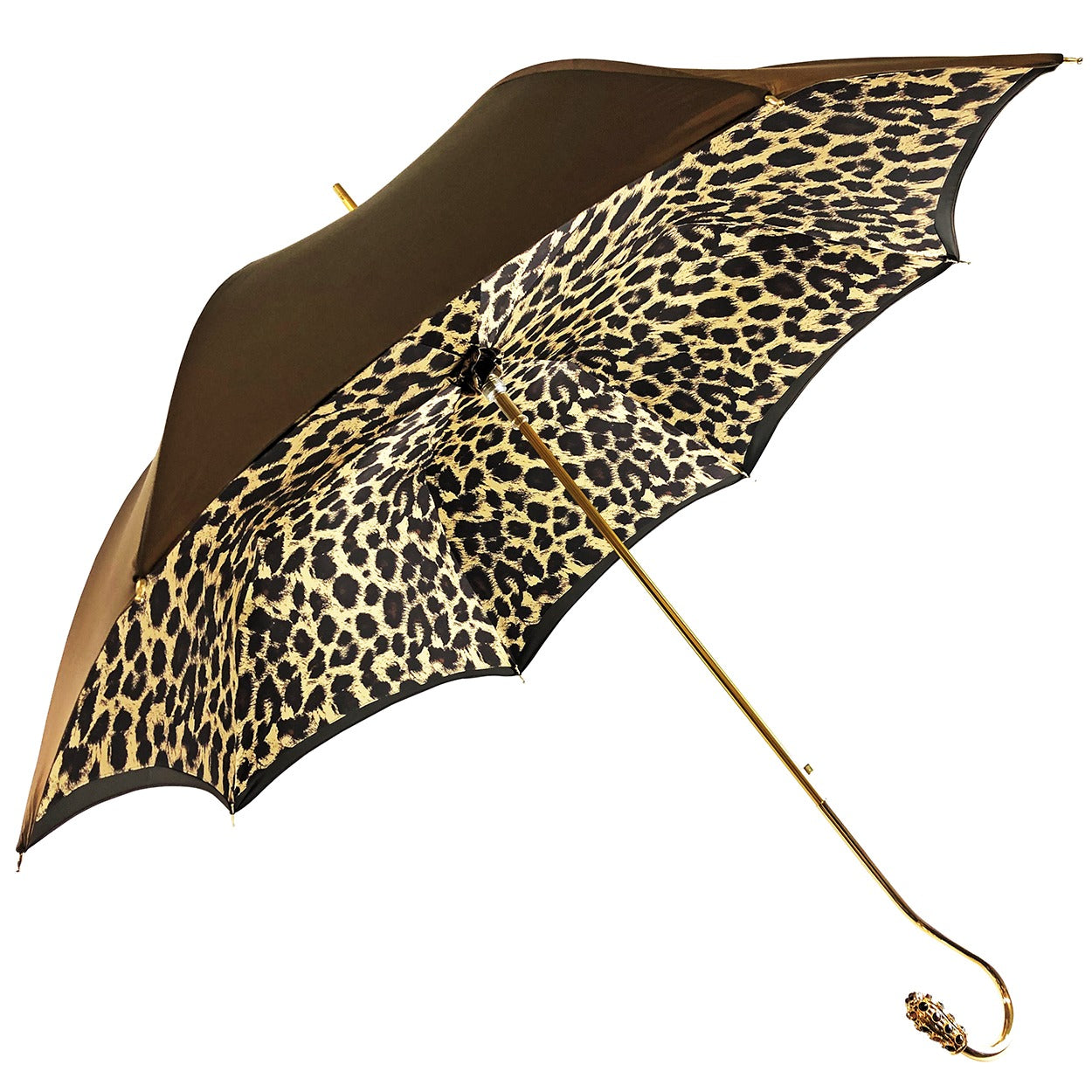 Luxury Handle Exclusive Leopard Design Umbrella