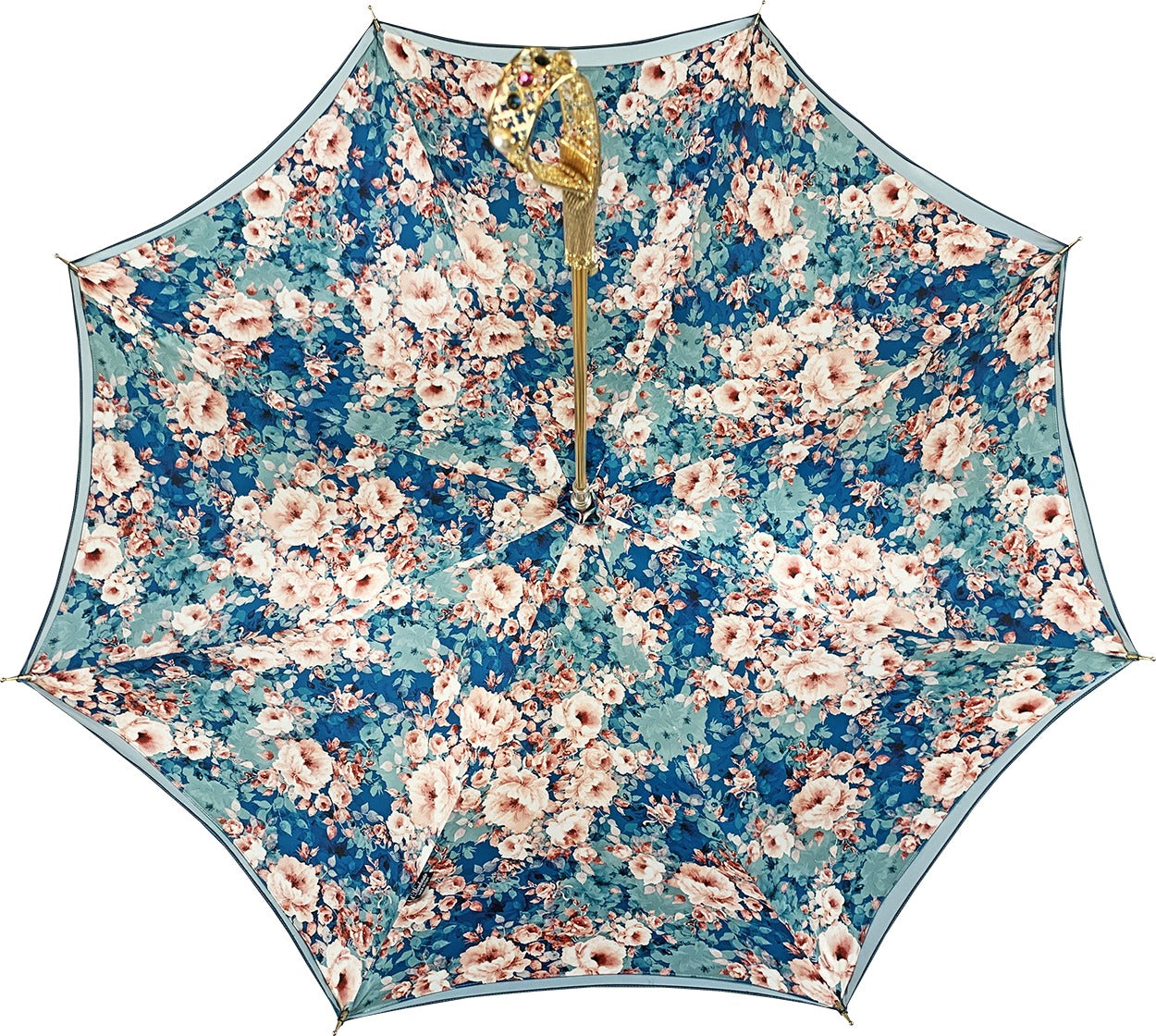 Refined Octane Elegance – Floral Umbrella with Swarovski Accents
