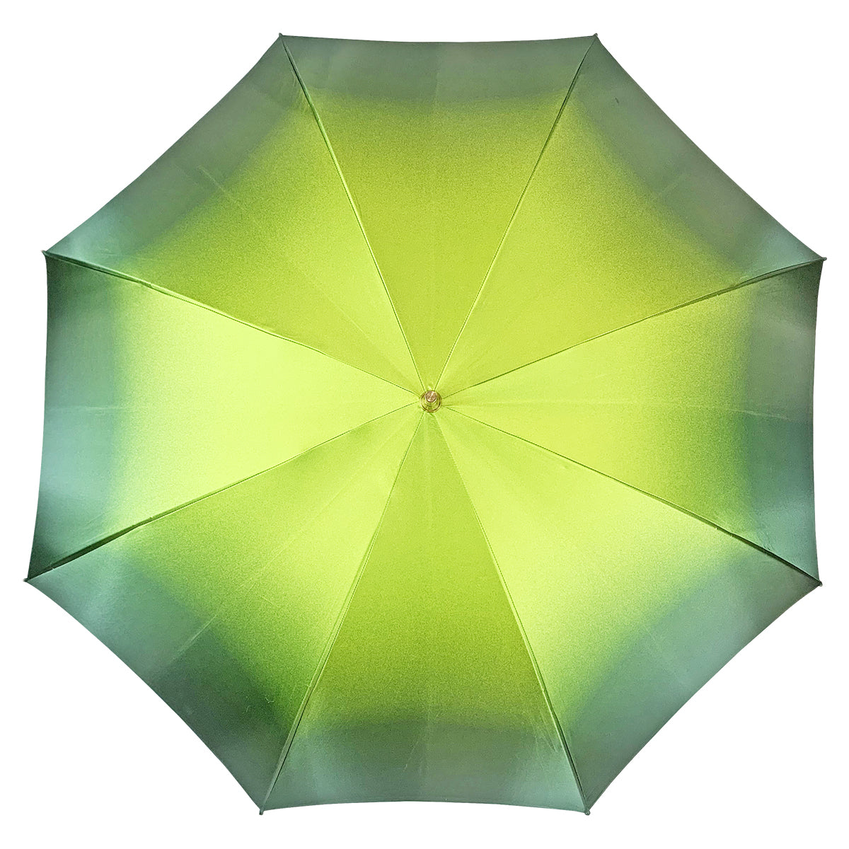 Luxury Bright Gradient Green Umbrella with Floral Design