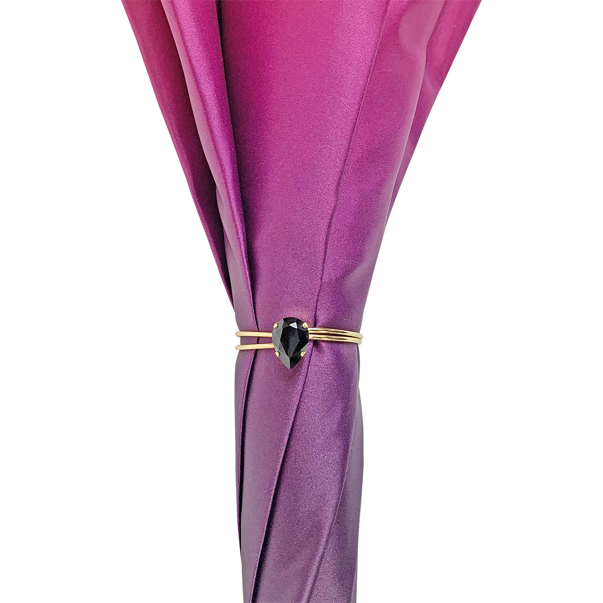 Designer Fuchsia Umbrella with Medallion Handle and Crystals