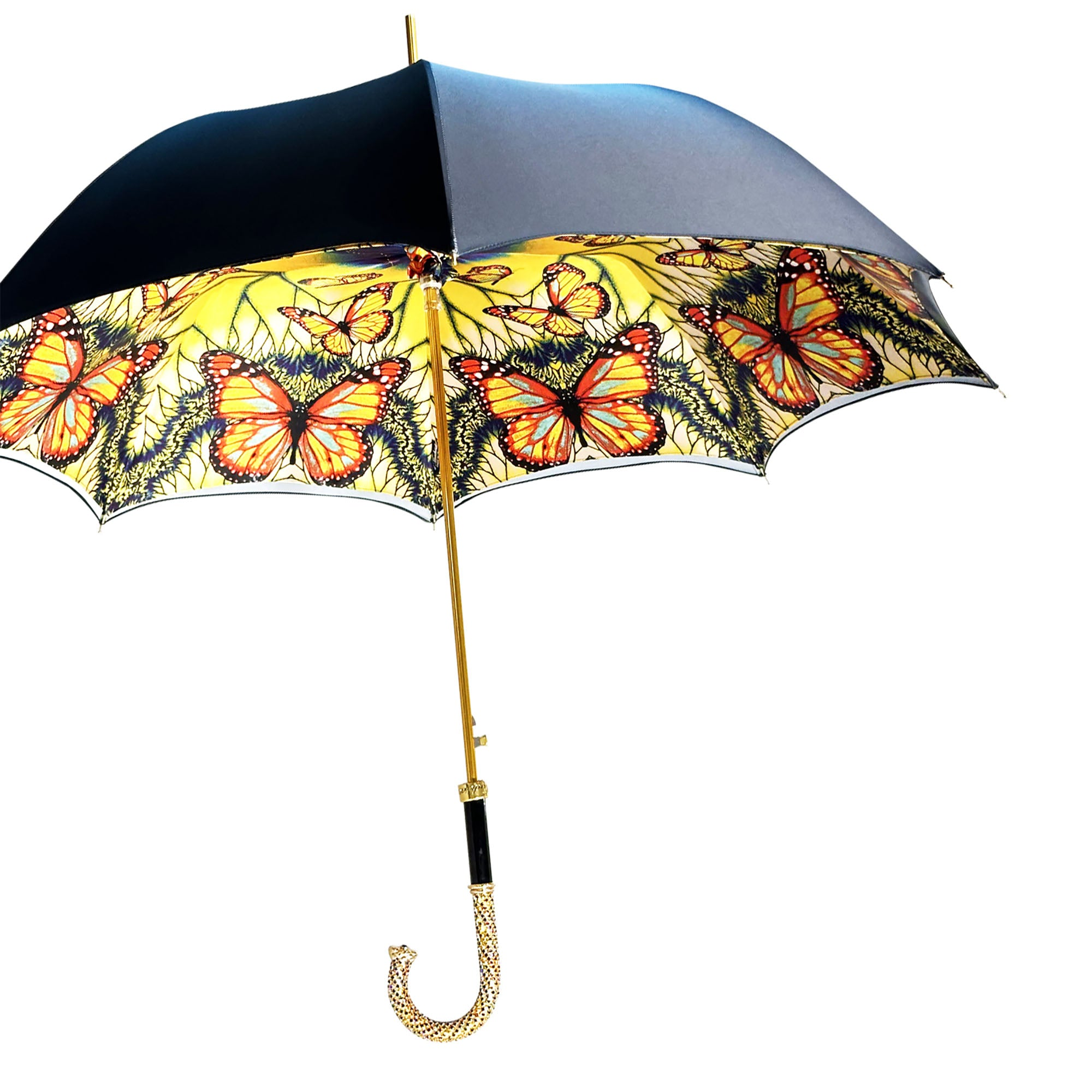 Handcrafted Beautiful Double Canopy Umbrella with Butterfly Design