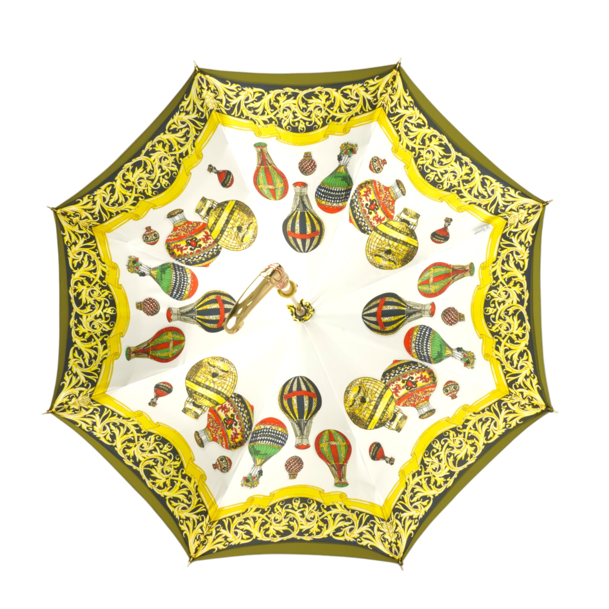 Exclusive Hot Air Balloon Design Umbrella with Gold-Plated Handle
