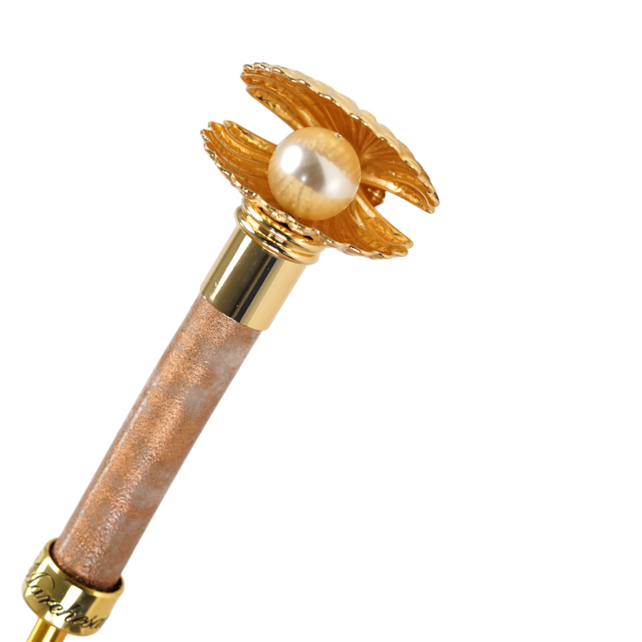 Premium Shell Umbrella with Gold-Plated Handle – Handmade in Italy