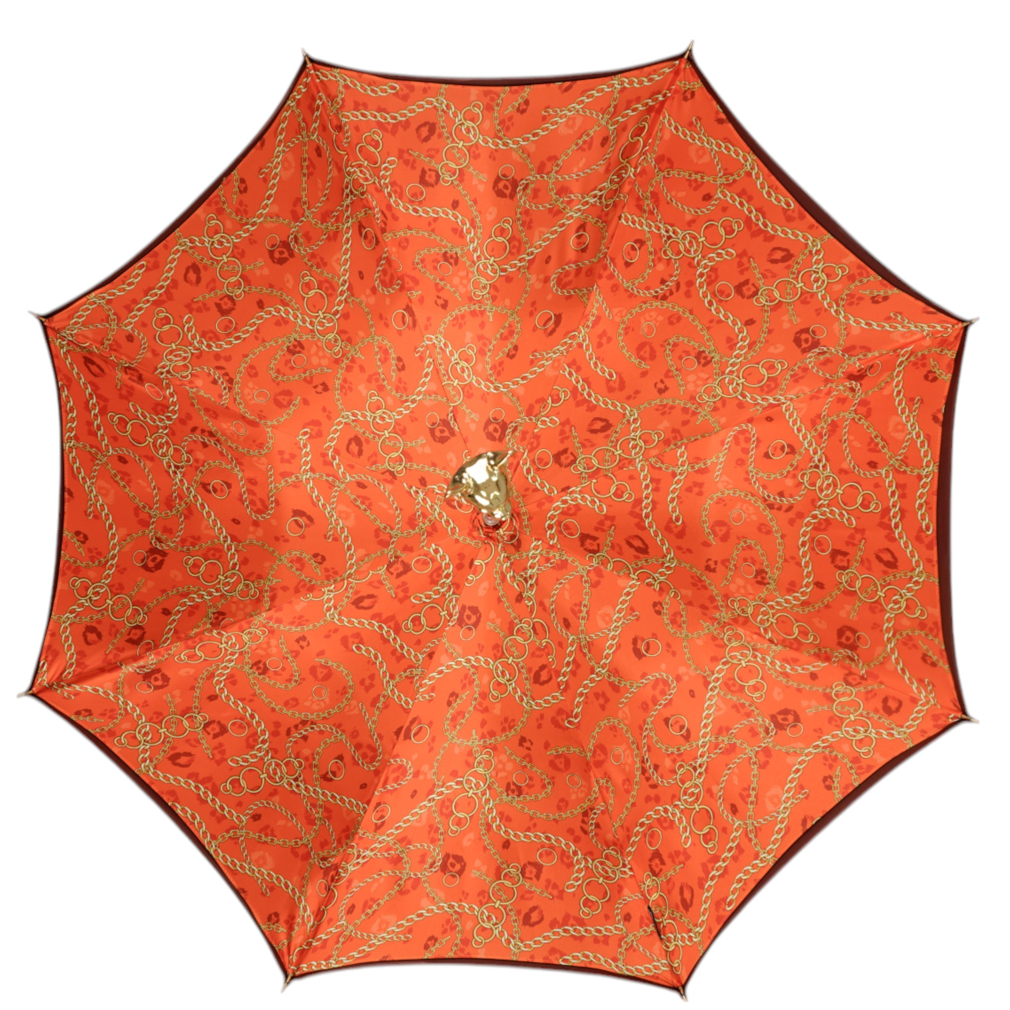 Red Umbrella with Gold Chihuahua Handle - Chic Companion