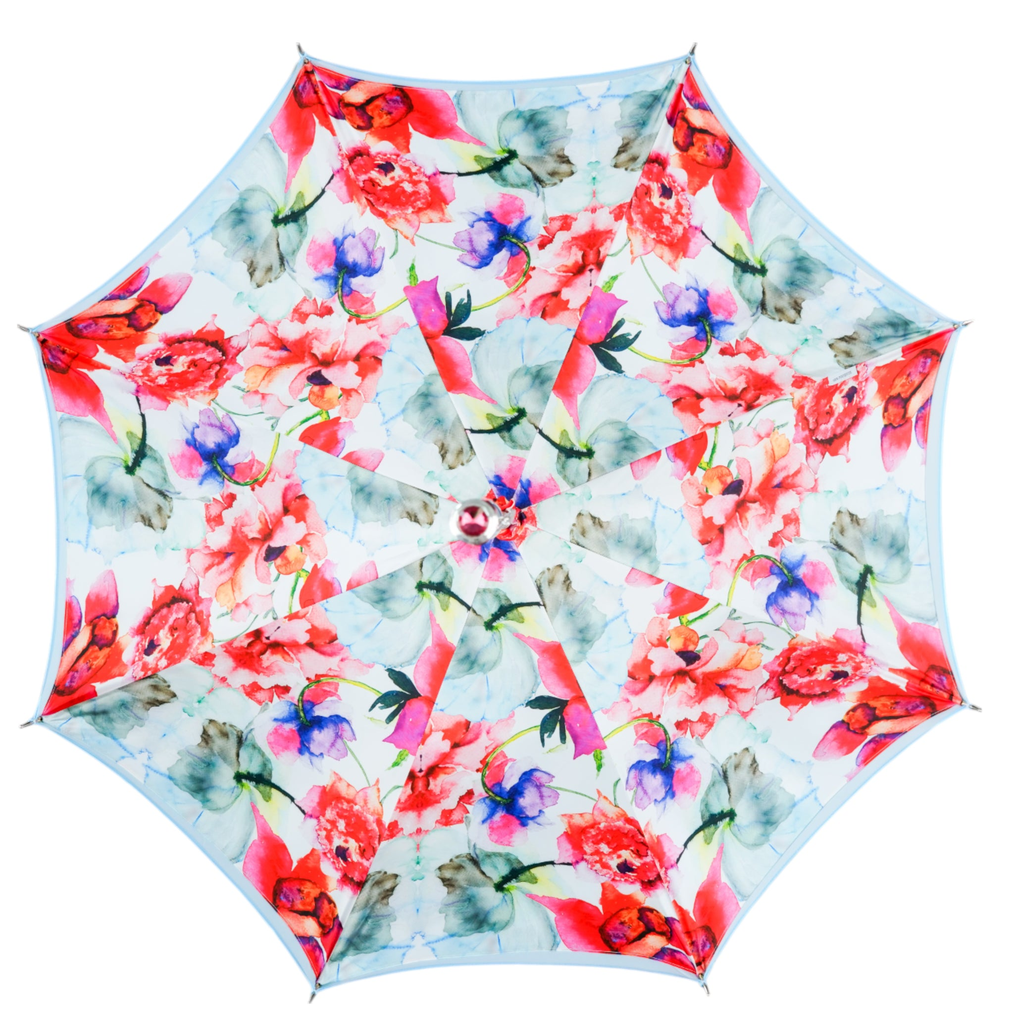 925 Silver-Plated Handle with Crystals - Handcrafted in Italy