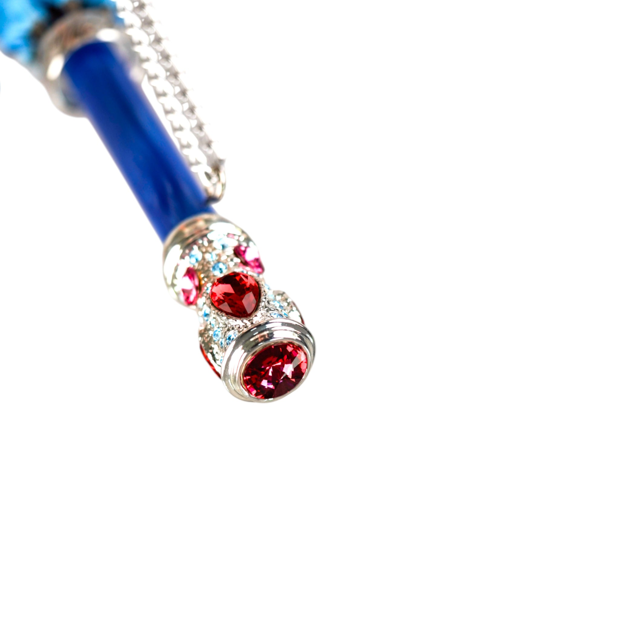 925 Silver-Plated Handle with Crystals - Handcrafted in Italy